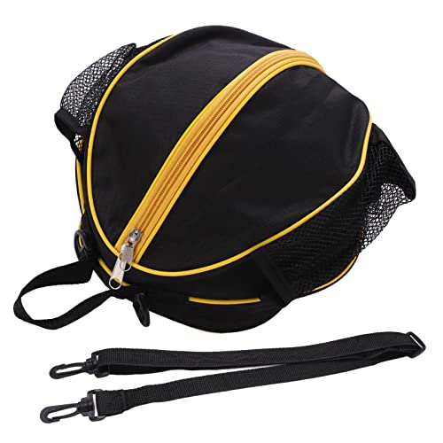 Basketball Supplies Round Mesh Basketball Bags Oxford Cloth Football Storage Pouch Sports Backpack for Single Basketball, Football, Vollyball,