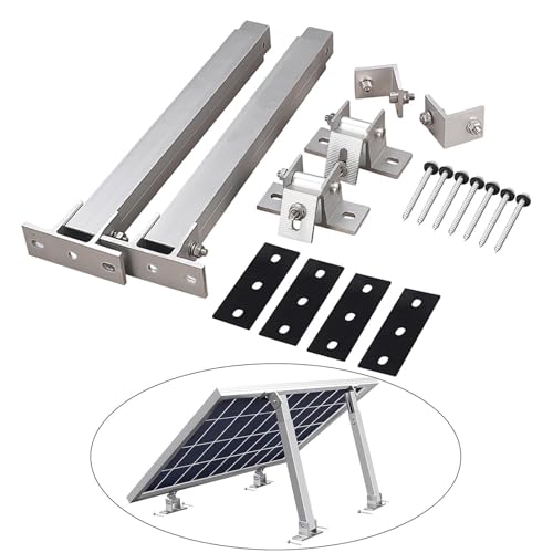 Wswqop Suporte de painel de módulo solar Fontes de energia solar Kit de braçadeira de extremidade de