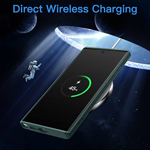 Jetech Matte Case For Samsung Galaxy S23 Ultra 5G 6.8-Inch, Frosted Translucent Back Protective Slim Phone Cover, Anti-Fingerprints (Midnight Green) #TOP6