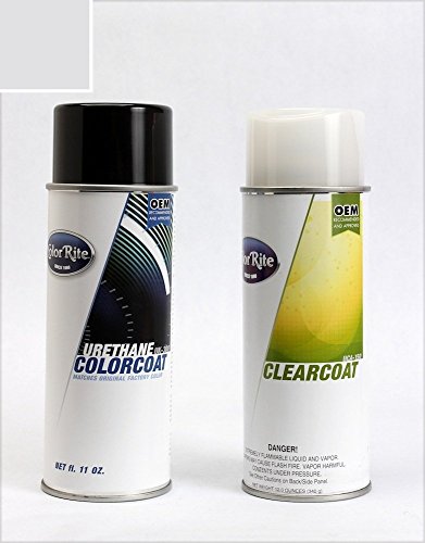 ColorRite Aerosol for Chevrolet Impala Automotive Touch-up Paint - Sparkle Silver Metallic Clearcoat-Wheel WA9967 - Color+Clearcoat Package