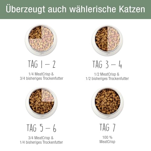 PLATINUM - Katzenfutter MeatCrisp Adult Chicken aus dem Frischfleischtrockner - 1,5kg Katzenfutter trocken mit 83% Frischfleisch - Trockenfutter für Katzen - Crispy Biss und leicht verdaulich