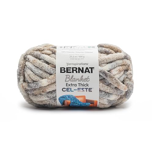 Image of Bernat Blanket Extra Thick Cel-Este Milky Way Yarn - 1 Pack of 21.12oz /598.74g - 100% Polyester - #7 Jumbo - 72 Yards - Chunky Yarn for Hand Knitting, Crocheting, Crafts & Amigurumi