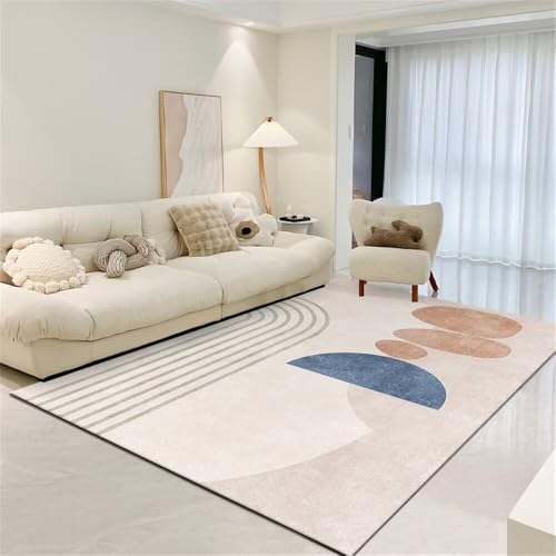 Tapis chambre ado garçon bleu kaki lavable salon pas cher 70x140