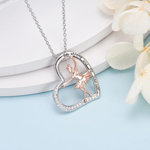 Image of Ballerina Necklace Dance Recital Gifts for Girls Women