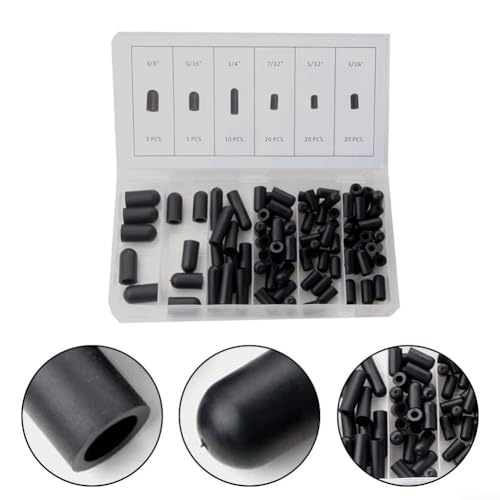 image for ARMYJY 80 Pieces Vacuum Cap Assortment, Rubber Carburetor Vacuum Line 