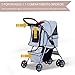 Cochecito Plegable Mascotas 75x45x97cm Perros Gatos Carrito Ruedas Giran 360º Gris