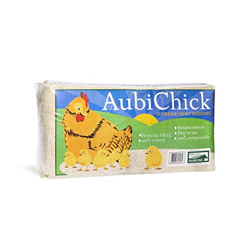 AubiChick French Hemp Bedding 44lb Jumbo Bag for Chickens