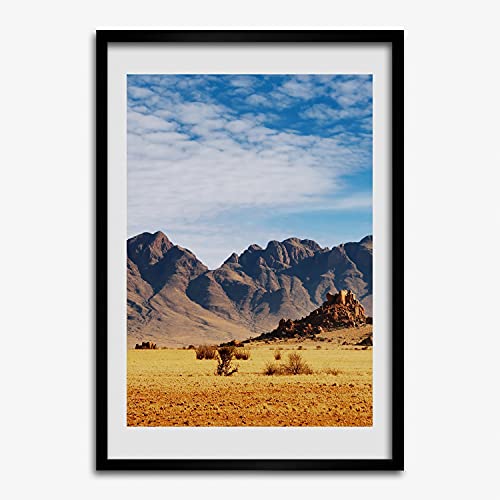 Cadre 50x70 cm avec tableau affiche désert de Namibie peinture moderne Tulup