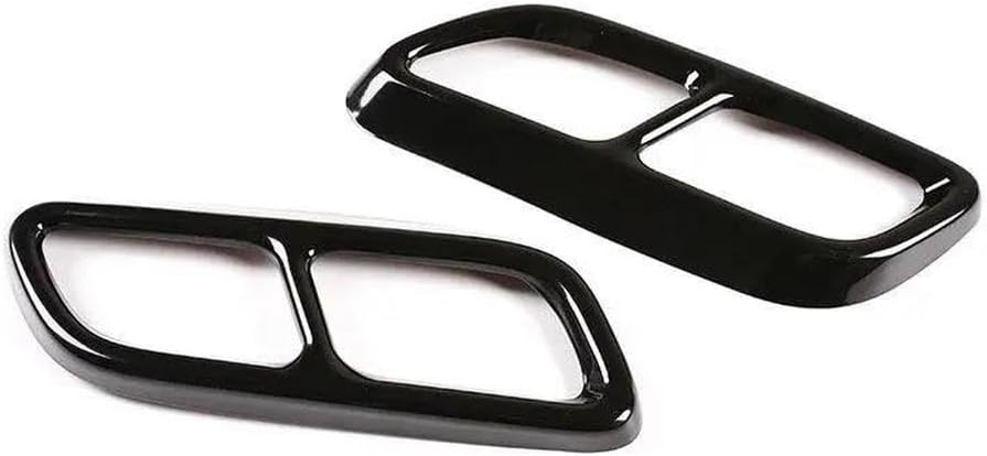 For Cadillac CT4 CT5 2020-2023 Car Silver/Glossy Black Stainless Steel Tail Muffler Exhaust Pipe Cover Rear End Components(TYPE A)