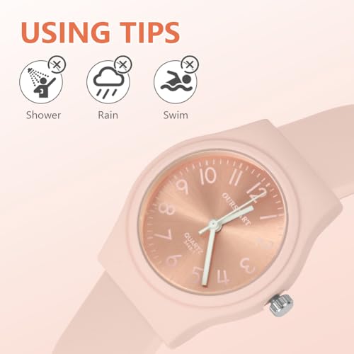 Damenuhr, Damen Analog Quarz Uhr mit Silikon Armband, Uhren Damen Sportlich Elegant Casual Armbanduhr Krankenschwester Quarzuhr Farbe Buntfarbig, 3 Zeiger, 38 mm Gehäusegröße – Bild 6