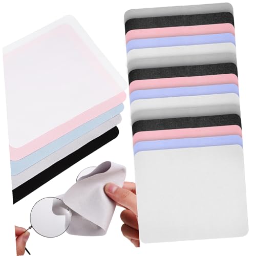 Hemobllo 20 piezas Paños de Microfibra Suede para Lentes Toallitas Reutilizables para Limpieza de Gafas y Pantallas Absorción Alta y Secado Rápido para Uso Portátil