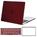 MOSISO MacBook Pro 13 Case Corner Protective Compatible Newest MacBook Pro 13 Inch 2018 2017 2016 Release A1989/A1706/A1708, Plastic Hard Shell & Keyboard Cover & Screen Protector, Marsala Red