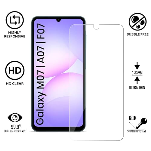 Image of WOW IMAGINE Unbreakable Nano Film Glass Screen Protector for Samsung Galaxy M17e 5G | F70e 5G | M07 | F07 | A07 | A07 5G [ Flexible like a Screen Guard, Harder than a Tempered Glass ] - Pack Of 2