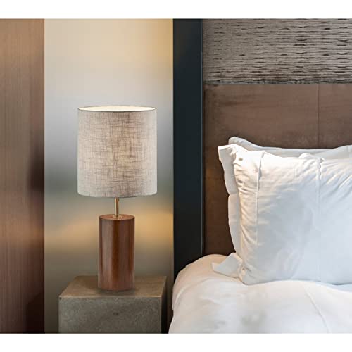 Adesso Dean Walnut and Brass Table Lamp #TOP21