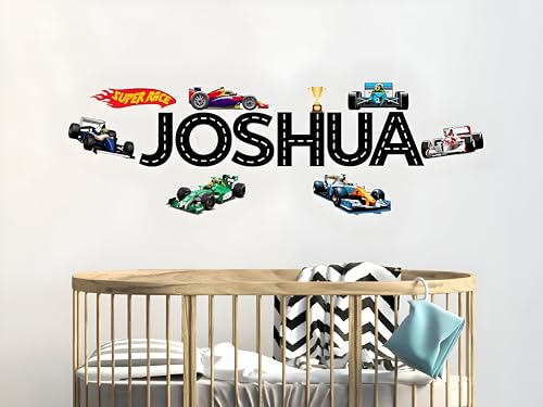 Vinilo Decorativo Personalizado para Niños Tema Carreras miniatura 4