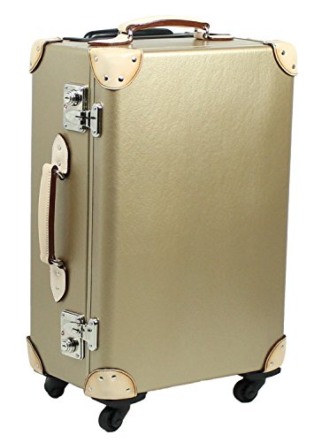 MOIEG made in JAPAN Trolley Vulcanized Fibre Luggage suitcase smart & business with TSA (Gold)[83-75002-90]