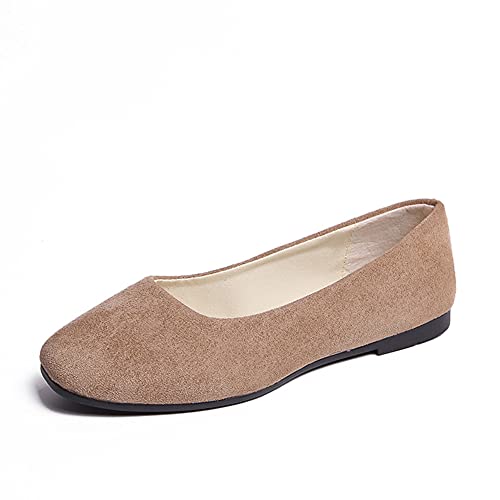 ERLINGO Ballerines plates à enfiler pour femme - Bout carré - Antidérapantes - Talon bas - Décontractées - Élégantes - Confortables - Pour fête de...