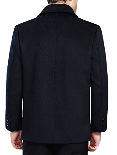 Image of Men's Classical Bussiness Style Single Breasted Plaid Wool Coat #00220237