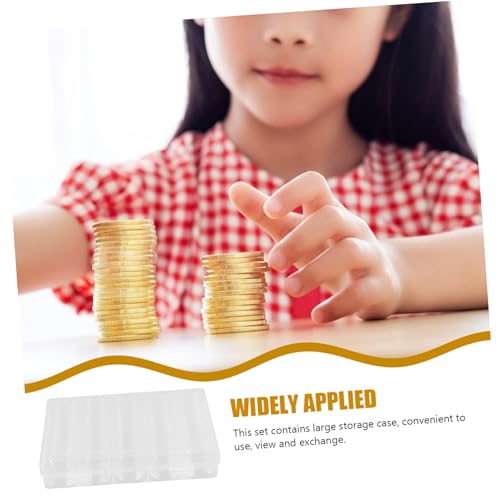 Caja organizadora transparente para cápsulas de monedas miniatura 7