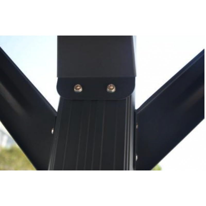 Carport Autoportant en Aluminium et Polycarbonate 6mm 13m² | Protection Véhicule Anthracite avec Kit d'ancrage | Structure Résistante Anti-UV avec Gouttières