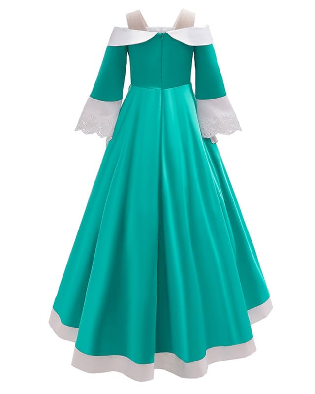 Binbo Princess Costume Dress Kids Grils Halloween Cosplay With Crown Magic Wand 3-12Y - 3