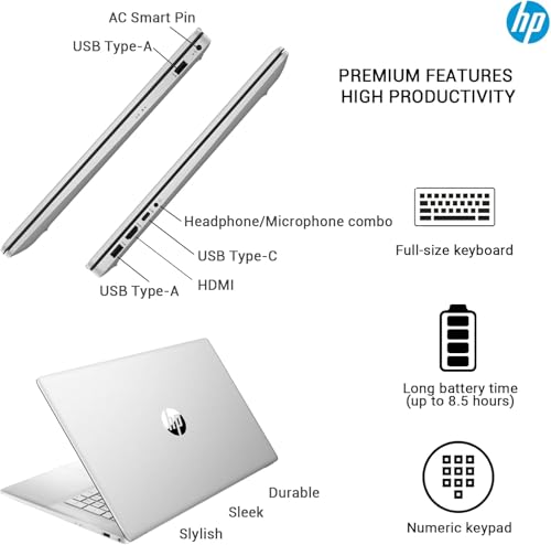 HP 17 Pavilion Laptop 2025 17.3" FHD IPS AMD Ryzen 5 miniatura 4