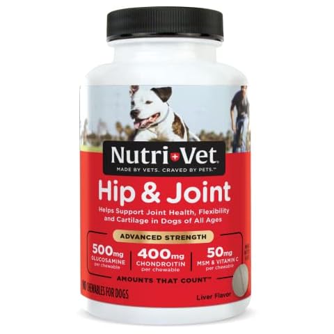 Nutri-Vet Hip & Joint Chewable Dog Supplements | Formulated with Glucosamine & Chondroitin for Dogs | 90 Count Cover