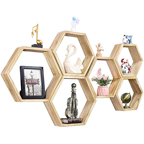Hexagonal Floating Shelves Set of 6 Cover