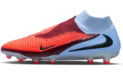 Nike Phantom 6 High Elite Chaussures de Football en Gazon synthétique, Royal Tint Noir Bright Crimson, 39 EU