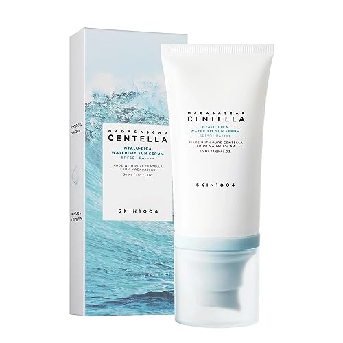 Image of SKIN1004 Hyalu-Cica Water-Fit Sun Serum SPF 50 PA++++| Lightweight Korean Sunscreen for All Skin Types with Hyaluronic Acid & Centella, 50ml