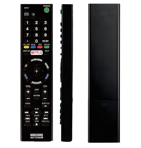 Replacement Remote for All Sony TV Remote Replacement for All Sony Bravia LCD LED HD TV Smart TVs RMT-TX100U
