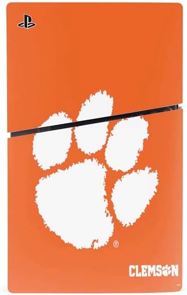 Skinit Decal Gaming Skin Compatible with PS5 Slim Digital Edition Console - Officially Licensed Clemson University Tiger Print Design