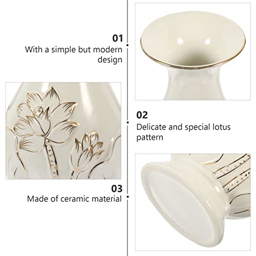 Bouteille d'eau en céramique blanche Tofficu unique pour le bureau