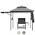 Tangkula 13.5x4 Ft Grill Gazebo with Dual Side Awnings, Double Tiered BBQ Gazebo with 2 Side Shelves, Heavy-Duty Steel Frame, CPAI-84 Barbecue Grill Gazebo Shelter for Patio, Garden, Beach, Terrace