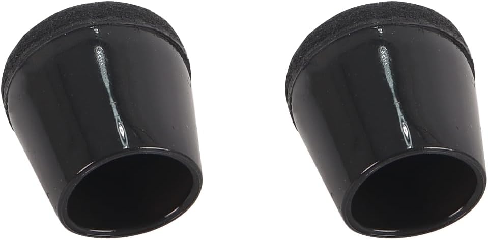 Ludom 24pcs Extra Small Chair Leg Floor Protectors Felt Silicone with Built-in End Caps for Chair Legs 1.5-1.8cm Diameter (Black)