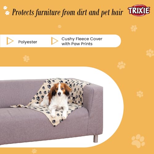 Image of TRIXIE Soft Pet Fleece Blanket for Dogs and Cats (Beige, L)