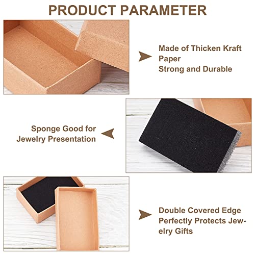 NBEADS Kraft Cardboard Boxes 8x5x3cm