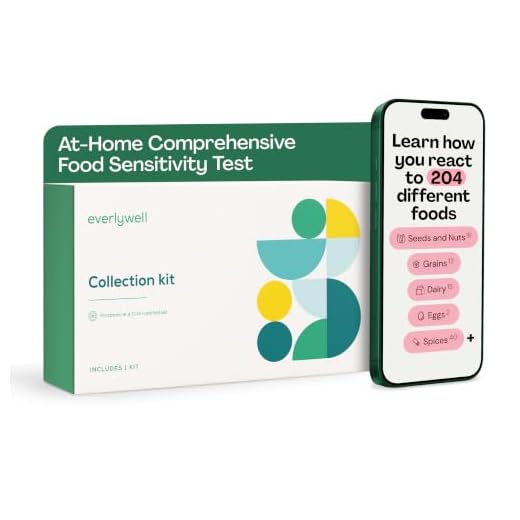 Everlywell Food Sensitivity Comprehensive Test - Learn How Your Body Responds to 204 Different Foods - at-Home Collection Kit - CLIA-Certified Labs - Ages 18+