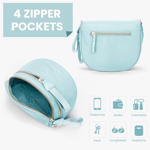 Image of Lushandy Bum Bag Checkered Crossbody Bag Mom Everyday Purse | Roomy Space, Wipe Clean, Wide Strap