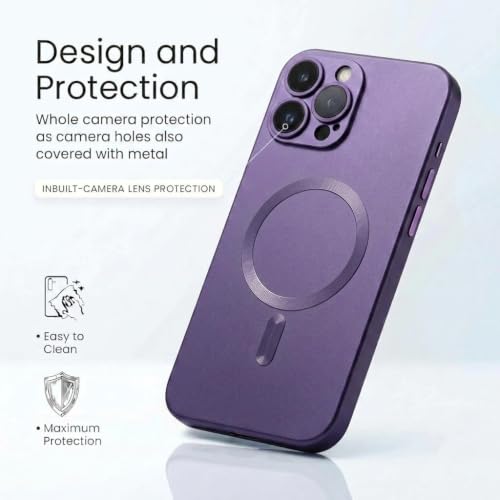 Image of amazon basics Premium Mag-Safe Case for iPhone 16 Pro Max | Shockproof & Anti-Scratch Cover | Soft Silicone with Wireless Charging | Camera Lens Guard - Light Purple