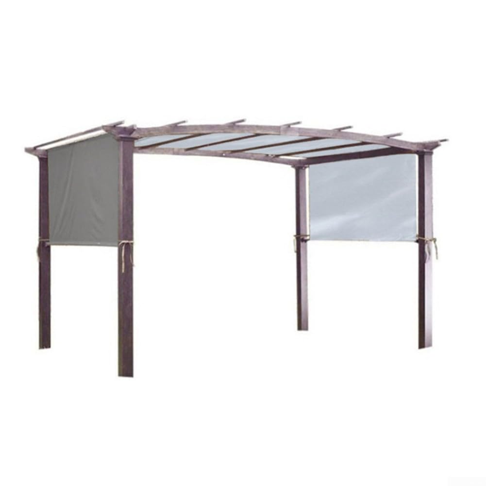 Outdoor Pergola Shade Cover – x 2 m Breathable Silver-Coated Polyester Canopy for Patio, Deck, Porch & Gazebo – Wind-Stable with Double-Weighted Rods and(Gray)