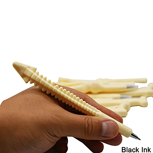 Maydahui 25Pcs Bone Ballpoint Pen Creative Novelty Pens Black Ink For Halloween Artist Doctot Nurse School Office Party #TOP5