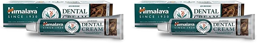 Himalaya Ayurvedic Dental Cream with Essential clove Oil |Prevents cavities, tooth decay Natural Anti-Odour Agent for bad breath| Formulated by dental experts - 100g (Paquete de 2)