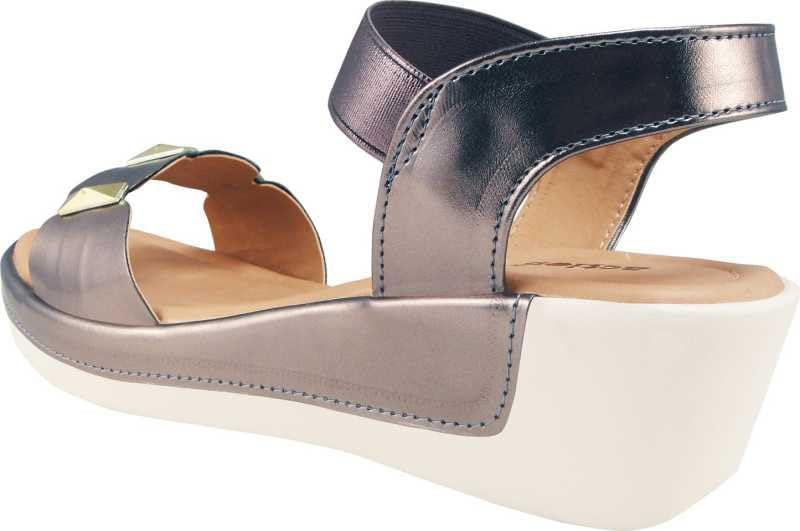 Image of Action Women's Platform Sandals| Block Heel| Glitter Embellished| Ankle Strap Bronze