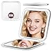 MOMOKUBA Vergrößerungsspiegel 30fach, kosmetikspiegel mit vergrößerung, 8x8cm Kleiner Spiegel, zweiseitiger Zusammenklappbarer vergrösserungsspiegel, handspiegel mit vergrößerung, Weiß