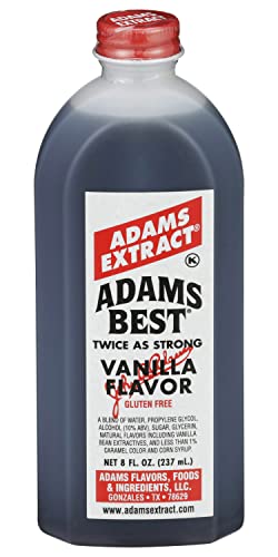 Adams Best Pure Vanilla Extract, Premium Flavoring for Baking, Cooking, and Desserts, 1 ct. 8 oz.