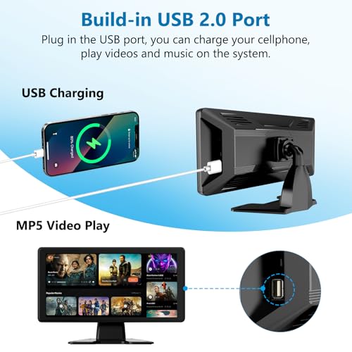 Image of Karsugee 5-Channel 4K RV Backup Camera with 10.36 inch IPS Touchscreen Monitor, HD 1080P Side & Rear View Cameras DVR Recording USB Video Play IP69 Waterproof for Trailer RV Truck Camper Bus etc (HD02)