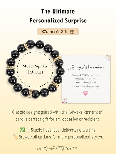 SENLLY Unique Gift Bracelet for Women, Crystal Beaded Stretch Jewelry - image 4