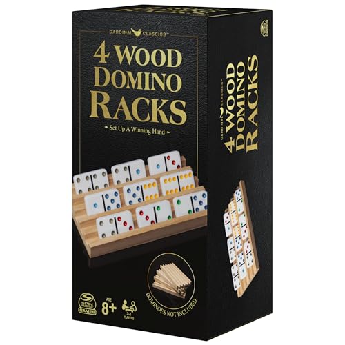 Spin Master Games 6061226 Wooden Domino Racks, Set Of 4 Trays For Mexican Train Dominoes thumb #6