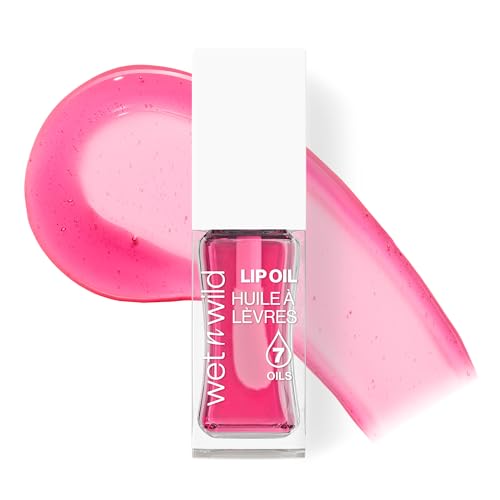 wet n wild Lip Oil - Lightweight, Non-Sticky, Hydrating &amp; Nourishing Formula with 7 Conditioning Oils, Vegan &amp; Cruelty-Free - Sweet Cherries